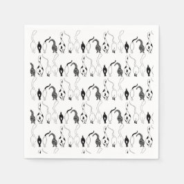 Cat Butts Mönster Pappersservett