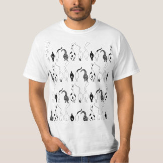 Cat Butts Mönster T Shirt