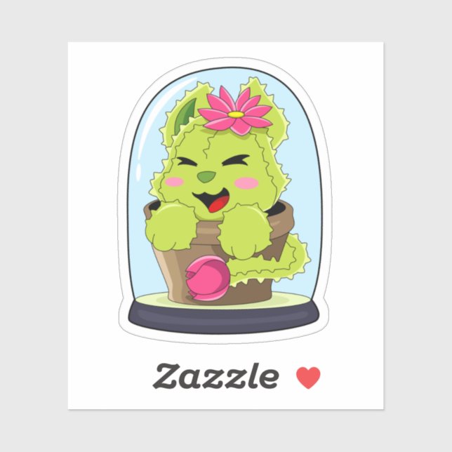 Cat Cactus Klistermärken (Ark)