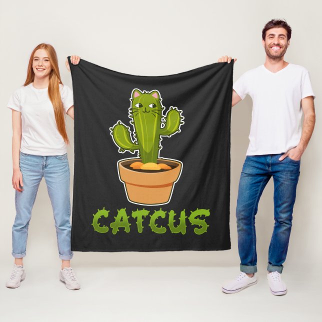 Cat Cactus Pet Plant Fleecefilt (På plats)
