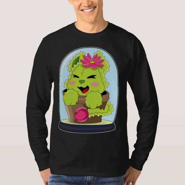 Cat Cactus T Shirt (Framsida)