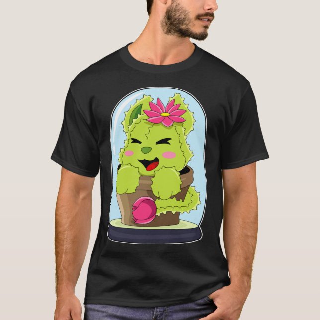 Cat Cactus T Shirt (Framsida)