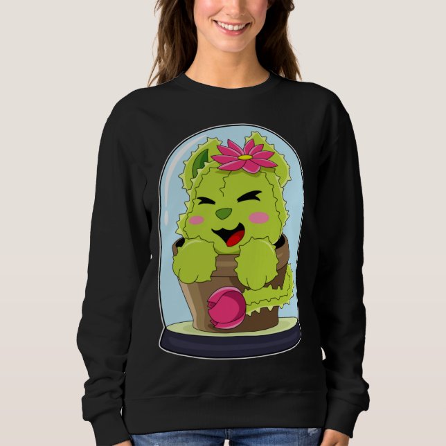 Cat Cactus T Shirt (Framsida)