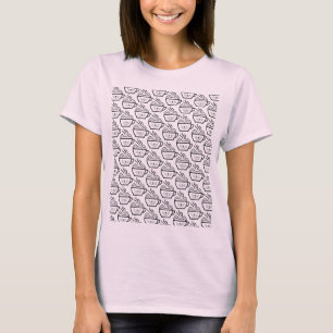 Cat Cafe mönster T Shirt