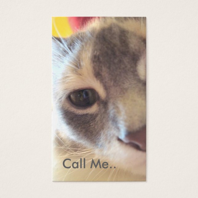 Cat Call Me-kort Visitkort (Framsidan)