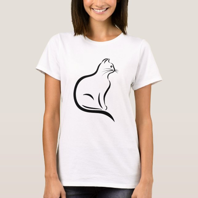 Cat Caricature T-shirt (Framsida)