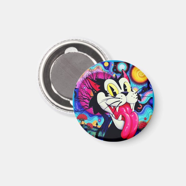 CAT CARTOON MAGNET (Front/Back)