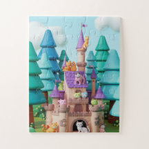 Cat Castle Kids Jigszle Puzzle
