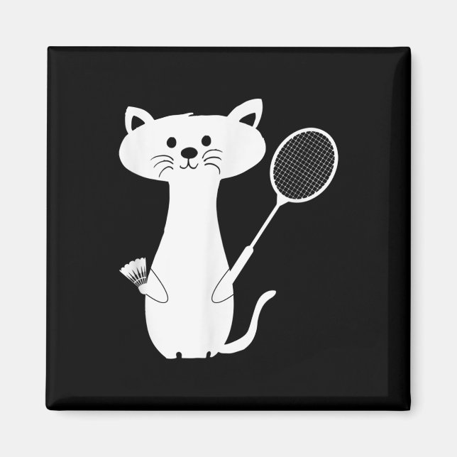 Cat Cat Badminton Shuttle För manar Women Kids Magnet (Framsidan)