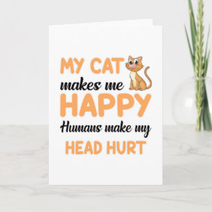 Cat Cat Cat Lover Pet Kitten Animal Funny Gift Kort