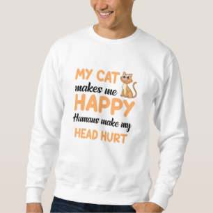 Cat Cat Cat Lover Pet Kitten Animal Funny Gift Lång Ärmad Tröja