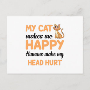 Cat Cat Cat Lover Pet Kitten Animal Funny Gift Vykort