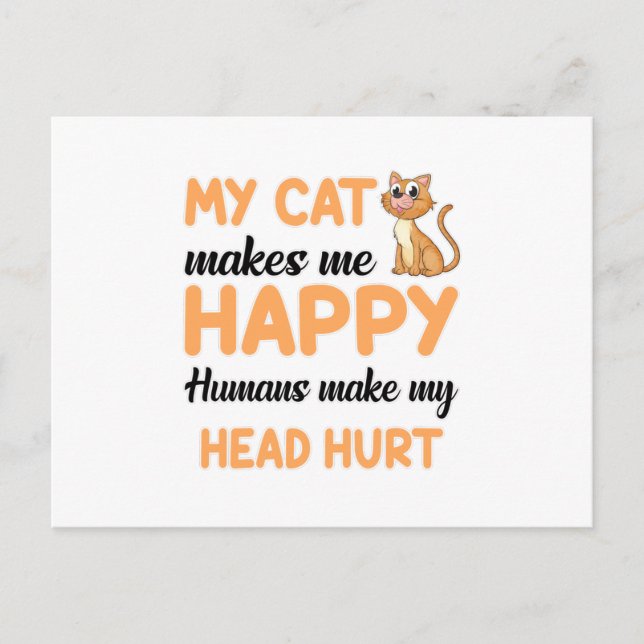 Cat Cat Cat Lover Pet Kitten Animal Funny Gift Vykort (Framsida)