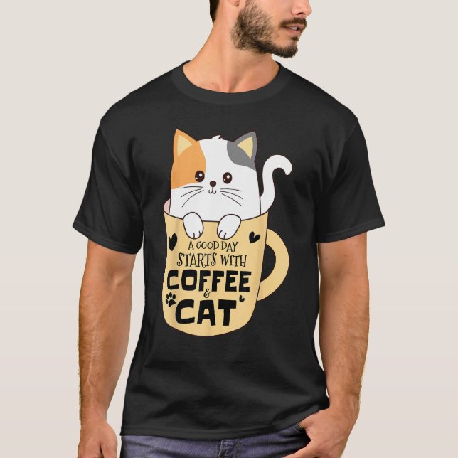 Cat Cat Coffee Mugg Cat Mamma Cat Pappa Cat Lovers T Shirt (Framsida)