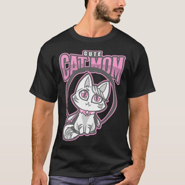 Cat Cat Mamma Cat Best T Shirt (Framsida)