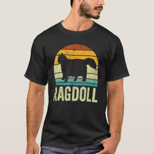 Cat Cat Mamma Kitten pappa Päls Parent Retro Ragdo T Shirt