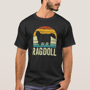 Cat Cat Mamma Kitten pappa Päls Parent Retro Ragdo T Shirt