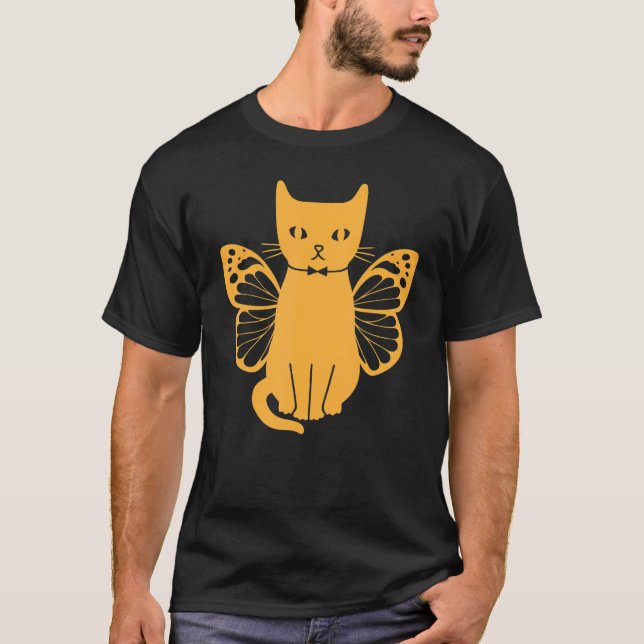 Cat  Cat Owner I Cats With Butterflies T Shirt (Framsida)