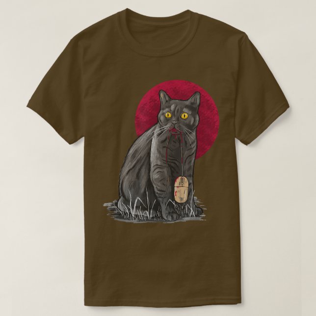 Cat Catch Mouse Funny Cat Lover Kitten Älskare Sca T Shirt (Design framsida)