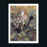 Cat Catching a Bird, Bruno Liljefors Vykort<br><div class="desc">Bruno Andreas Liljefors (1860-1939) var en svensk konstnär,  den viktigaste och förmodligen mest inflytelserika naturvårdsmålaren i slutet av 1800- och 1900-talet i tidigt. Han ritade också några sekventiella bild-historier och skapar honom en av den svenska tecknadens skapare tidigt. citat:Wikipedia</div>