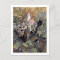 Cat Catching a Bird, Bruno Liljefors