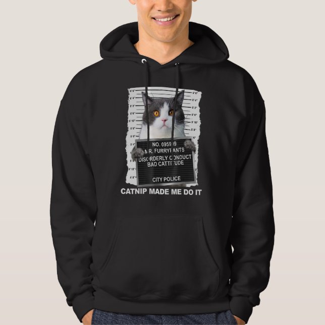 Cat Catnip fick mig att göra det Hoodie (Framsida)