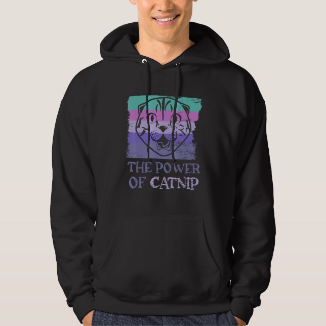 Cat Catnip Hallucination Kitten Hoodie (Framsida)