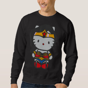Cat Cats Cute Kattunge Chibi Lång Ärmad Tröja