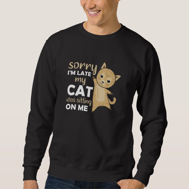 Cat Cats Kittens Funny Sayed Cute Animals Lång Ärmad Tröja (Framsida)