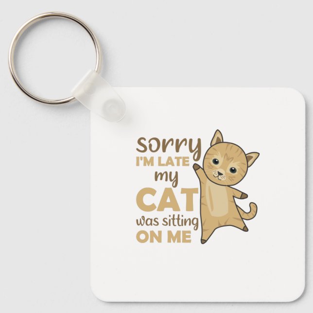 Cat Cats Kittens Funny Sayed Cute Animals Nyckelring (Framsida)