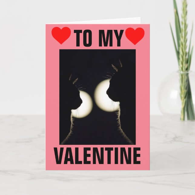CAT CATS VALENTINE'S DAY I KÄRLEK DU CARDS KORT (Framsida)