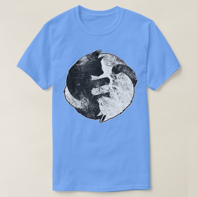 Cat Cats Yin Yang Ying Yang Gift 24 T Shirt (Design framsida)
