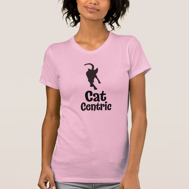 Cat Centric slinky cat vibe T Shirt (Framsida)
