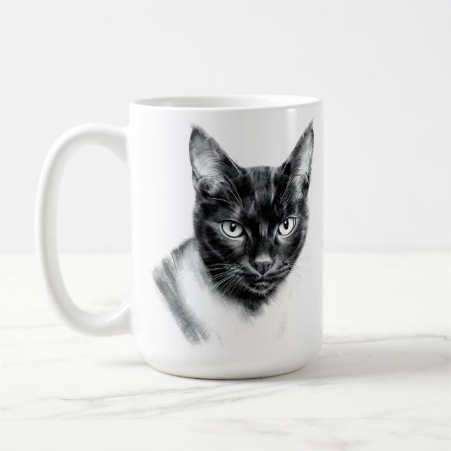 Cat Charcoal Kaffemugg (Vänster)