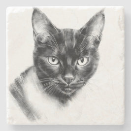 Cat Charcoal Stenunderlägg