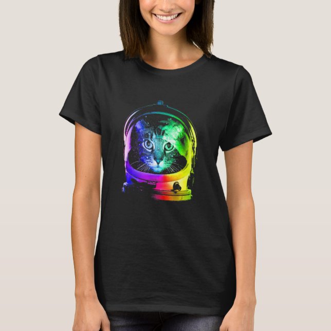 Cat Chatta Astronaut Essential T Shirt (Framsida)
