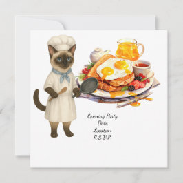 Cat Chef Cooking Party for Cat Lovers  Inbjudningar