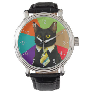 Cat-chef in tie armbandsur