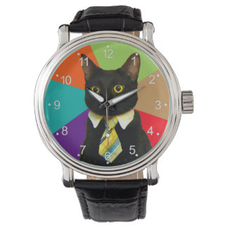 Cat-chef in tie armbandsur