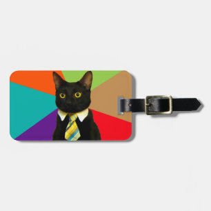 Cat-chef in tie bagagebricka