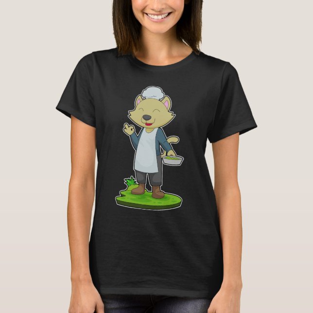 Cat Chef Pan T Shirt (Framsida)