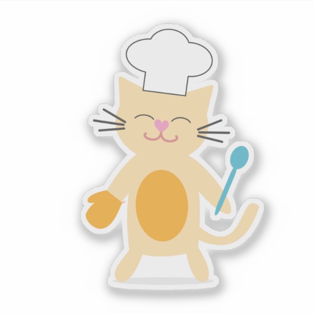 Cat Chef Sticker Klistermärken (Framsida)