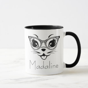 Cat Chic Black and White Mugg