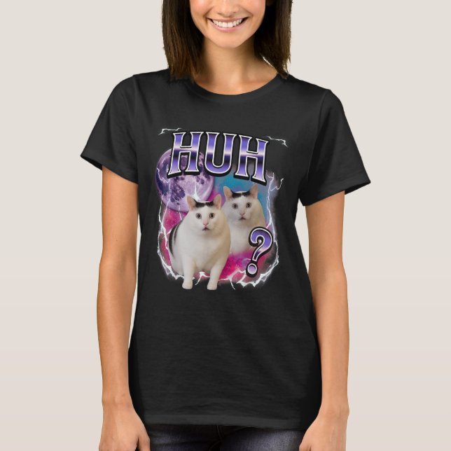 Cat Chonky Meme Funny Confused Cat Meme Älskare T Shirt (Framsida)