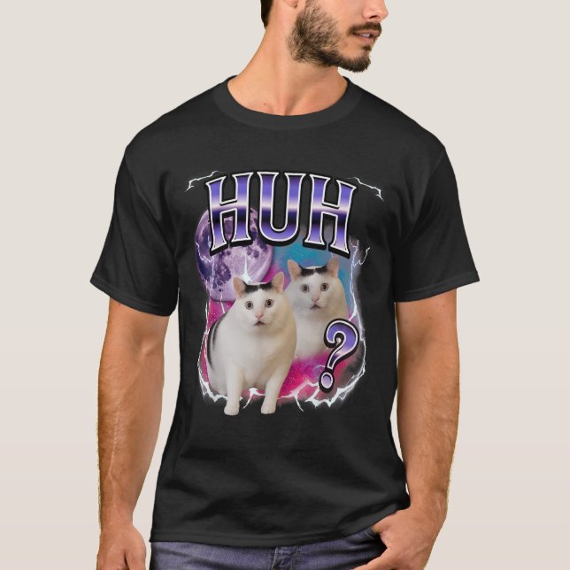 Cat Chonky Meme Funny Confused Cat Meme Älskare T Shirt (Framsida)