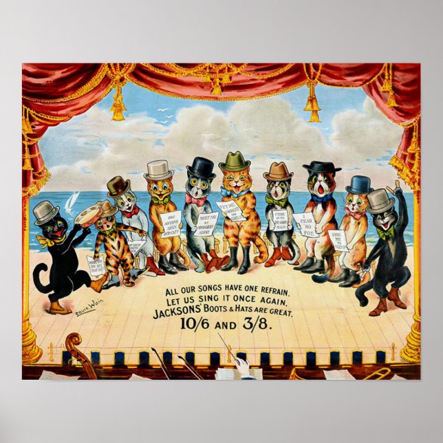 Cat Chorus, Louis Wain Poster (Framsidan)