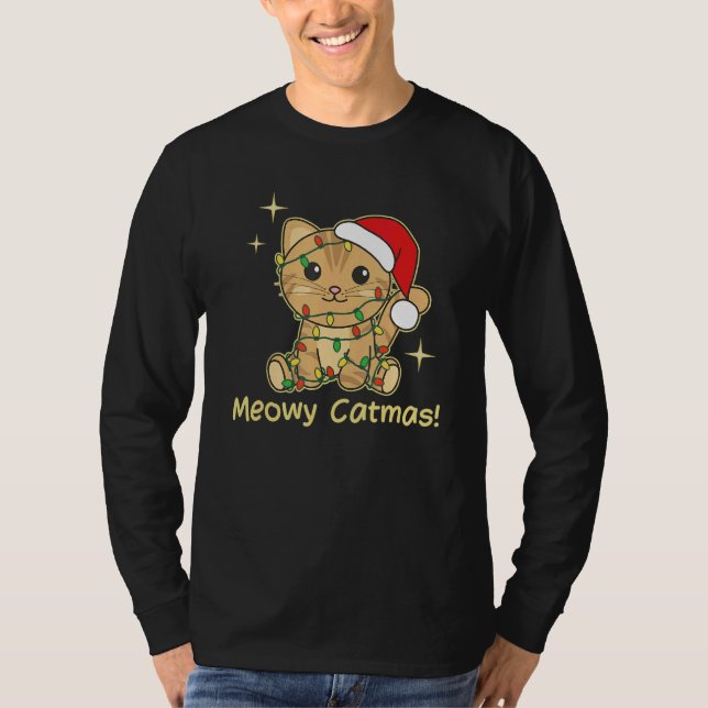 Cat Christmas Animals Cute Cats Meowy Catmas 2 T Shirt (Framsida)