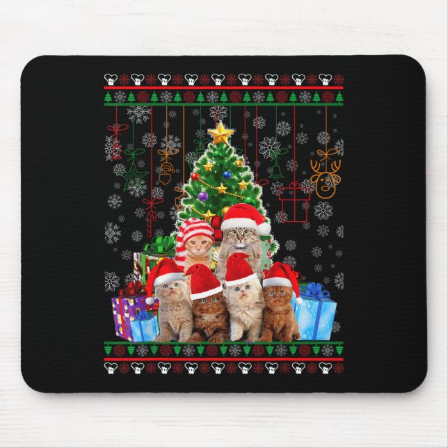 Cat Christmas Funny Ugly Women Men Merry Gift  Musmatta (Framsidan)