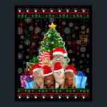 Cat Christmas Funny Ugly Women Men Merry Gift  Poster<br><div class="desc">Cat Christmas Funny Ugly Women Men Merry Gift</div>