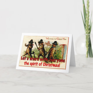 Cat christmas gang helgkort